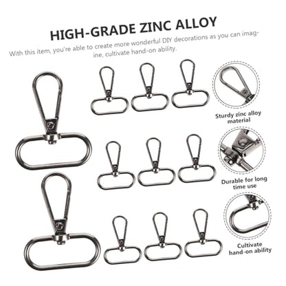 Lurrose Alloy Lobster Clasp Swivel Buckle Set DIY Jewelry Making Keychain Bag Making DIY Keychain Clasp