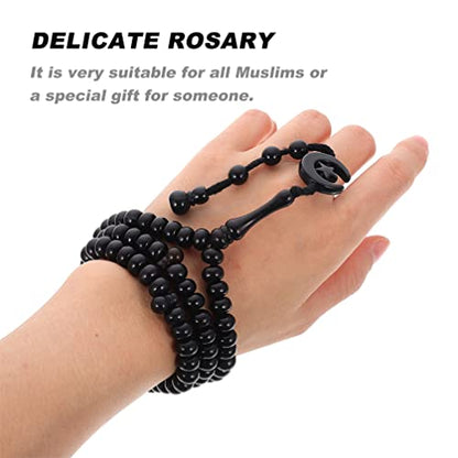 COHEALI Muslim Tasbih 99 Beads - 19.68In Islamic Prayer Beads, Handheld Misbaha with Traditional Tassels for Salat & Meditation, Spiritual Gift for Ramadan, Eid & Hajj