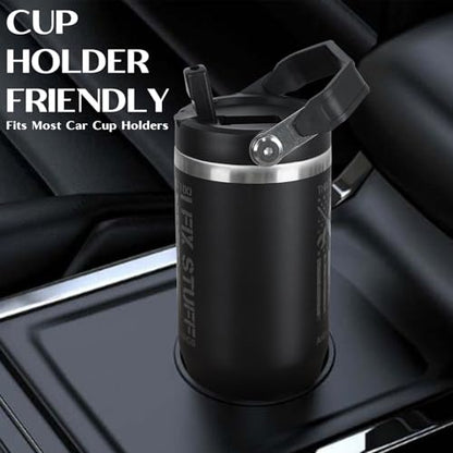 Funny Gifts For Men - That's What I Do I Fix Stuff and I Know Things Cup - 30oz Insulated Tumbler with Handle - Cool Fathers Day,Birthday,Christmas Gifts for Dad,Grandpa,Husband,Uncle - color: Black-fix01