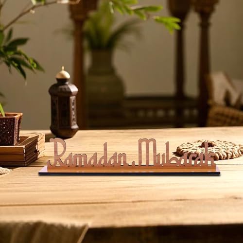 Ramadan Centerpieces Decorations,Eid Mubarak Table Decor,Happy Ramadan Kareem Signs,Detachable Tabletop Party Supplies