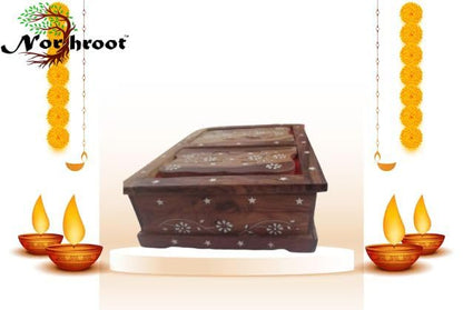 Wooden Rehal Box,Wooden Decor Holy Book Stand Box for Reading Quran, Geeta, Guru Granth Sahib, Bibil (Brown)