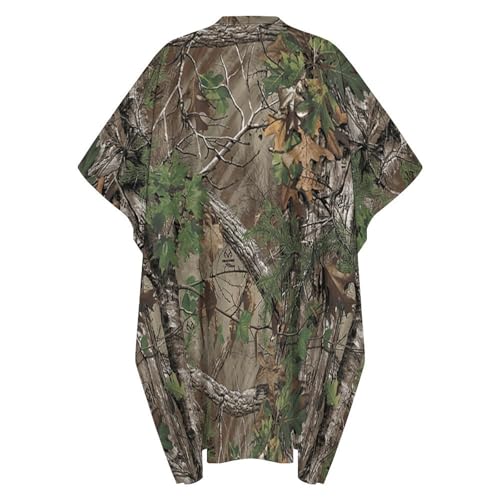 Camouflage Trees Men's Kaftan Thobe V-Neck Long Gown Loose Robe - size: Large