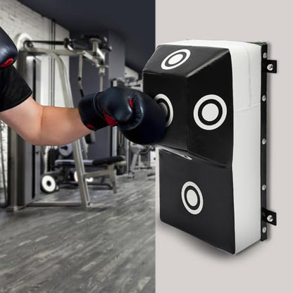 Wall Punching Bag, Black Wall Mount Uppercut Bag,Doorway Punching Bag,MMA Training Punching Target with Marking Points for Training Uppercuts Hooks Knees Elbows,90N Tear Resistance