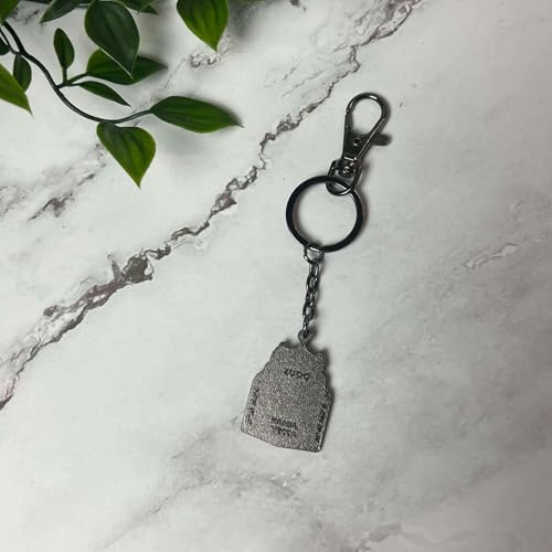 ZUDO Kaaba Keychain - Stainless Steel Coated Black | Islamic Keychain Gift | Faith-Inspired Key Accessory