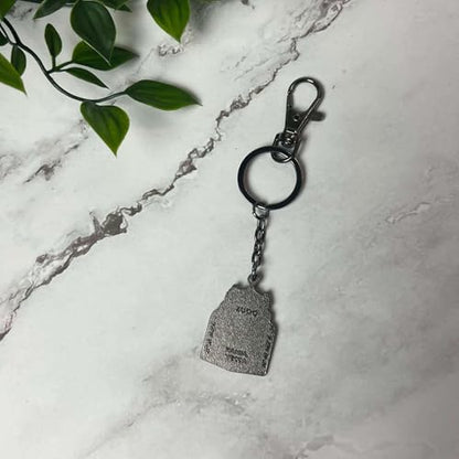 ZUDO Kaaba Keychain - Stainless Steel Coated Black | Islamic Keychain Gift | Faith-Inspired Key Accessory