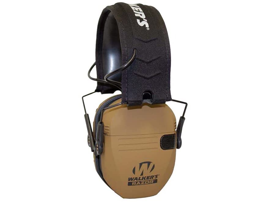 Walker's Razor Slim Electronic Muff - color: Battle Brown, size: One Size
