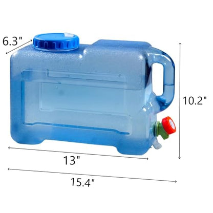 3.17 Gallon Water Container with Spigot, Portable Water Jug, No Leakage Camping Bucket with Tap, BPA Free Emergency Water Storage Tank for Camping, Vehicle, Car, Outdoor Hiking, Picnic