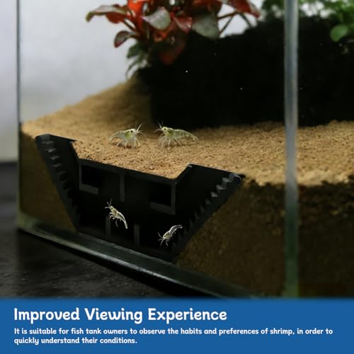 Shrimp & Fish Aquarium Decor, Viewing Shrimp Freshwater Hide Tunnel, Aquarium Underground Fish Tank Decor Decoration Hideout for Kuhli Loach, Pleco