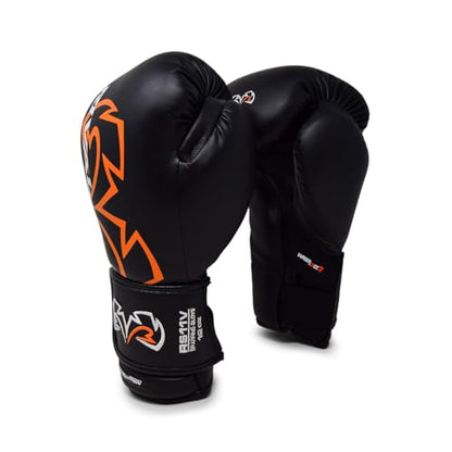 RIVAL Boxing RS11V Evolution Sparring Gloves, Extra-Thick 2” Padding, V-Strap Wrist Lock 2 System, Large Hand Compartment, and 15 Degree Angle Cuff - color: Black, size: 12 oz.