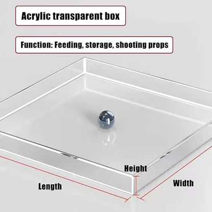 Transparent Acrylic Water Tank Display Box for Photography, Shallow Sink Prop, Deep Water Storage for Cosmetics, Coffee Tray, Desktop Organizer (30x30x5cm/11.8x11.8x2in)