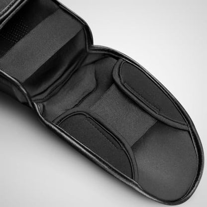 Hayabusa T3 Striking Shinguards - Men and Women | MMA Protection, Muay Thai Kickboxing, Sparring Pads, Martial Arts Gear, Adjustable Straps, Impact Padding, Elastic Fit - color: Black, size: Medium