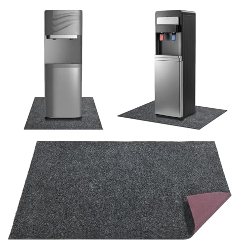 24 x 36 in Water Cooler Mat Excellent Absorbency Water Cooler Dispenser Mat with Non- Slip Rubber Backing Leak-ProofProtection for Water Dispensers Refigerators - color: Dark Grey