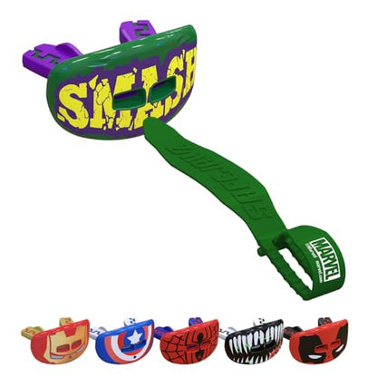 Marvel The Hulk Lip Guard, Football Mouth Guard with Detachable Strap, Lip Protector Adult and Youth, Flag Football & Lacrosse (One Size, Green) - color: Hulk