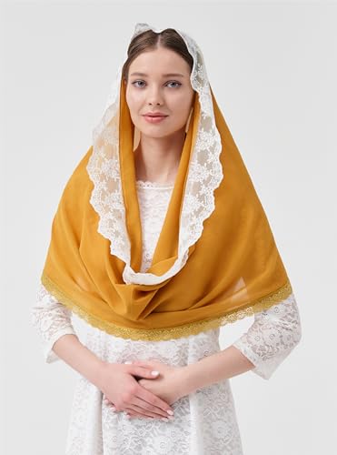 Leimandy Infinity Chapel Veil Hijab Scarf Head Wrap for Muslim V96 - color: Golden