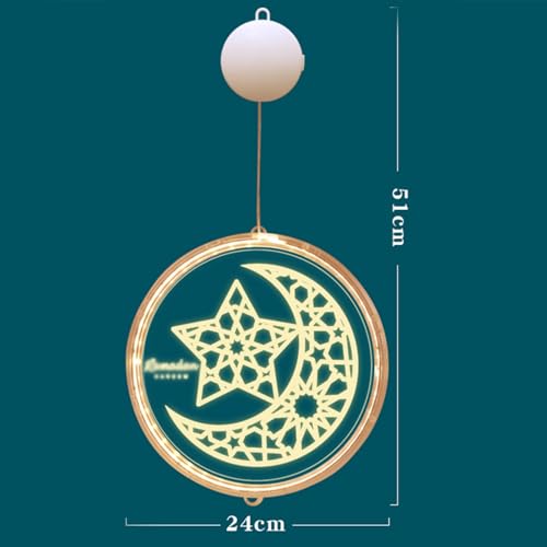 Star and Moon Light Garlands Ramadan Decorations Hanging Ambient Light High Brightness LED Decorative Moon Star Fairy Light for Wedding Party