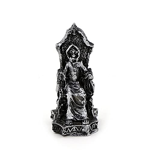 Skull Devil Throne Statues Decorations Aquarium Fish Tank Death Halloween Figurine Sculpture Reptile Turtle Lizard Tanks Terrarium Décor Ornament Pet