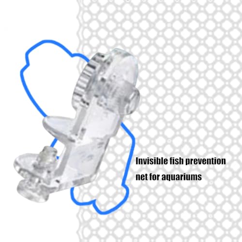 Invisible Anti Jump Netting for Fish Tanks Includes 5 Mounts Clear Netting Covers Clear Fish Tanks Covers with Holders