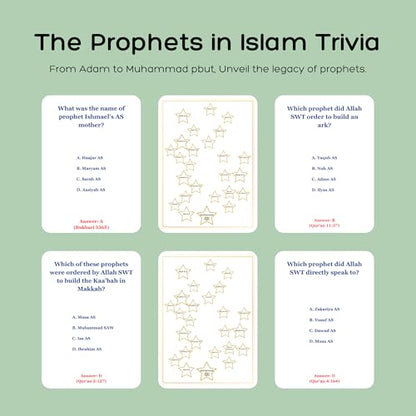 The Prophets in Islam Trivia Cards | 이슬람 카드 게임 | 프리미엄 품질 | 자석 상자 | 무슬림을 위한 선물 - style: The Prophet in Islam Trivia