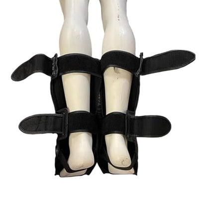 Shin Guards with Instep for MMA, Muay Thai, and Kickboxing, PU Leather, Leg and Instep Protection - size: Medium