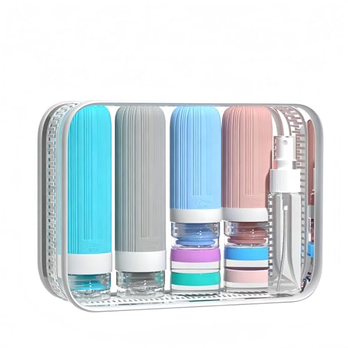 Vitog 16 Pack Travel Bottles Set, TSA Approved Silicone Toiletry Containers - color: multicolor
