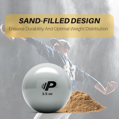 Simple Plyometric Weighted Ball | Baseball & Softball Training Ball | Arm Strength & Pitching | Durable PVC Shell with Sand Fill - size: Sets