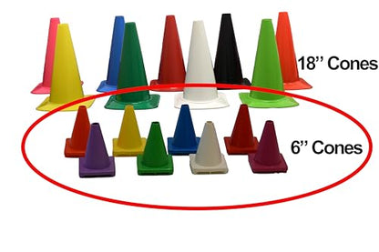 Cortina Sport Cone, Polyethylene 03-500-34-11, 6" Height, Red - size: 1 Count (Pack of 1)