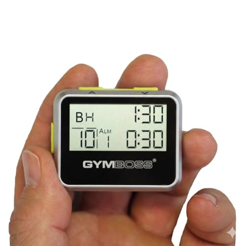 Gymboss Interval Timer and Stopwatch - Silver/Yellow Metallic Gloss