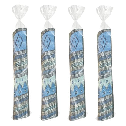 Klmnop 4Pcs Plastic Rug Storage Bag with 10 Ties, Fits Rugs up to 5'×7', 4.5 Mil Heavy Duty Waterproof Rug Storage Bag, Clear Rug Bags for Moving Storage Shipping(19×80Inch)