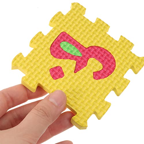 Arabic Alphabet Mat 36pcs Interlocking Alphabet Floor Crawling Play Mat Arabic Letter Learing Flooring Tiles for Bedroom Playroom