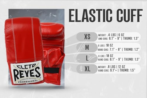 CLETO REYES Professional Boxing Bag Gloves for Men and Women, Training and Heavy Punching Bags, MMA, Kickboxing, Muay Thai, Elastic Cuff - color: Classic Red, size: Medium