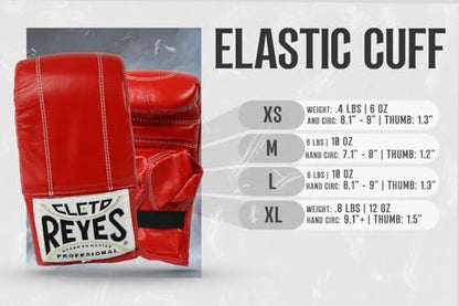CLETO REYES Professional Boxing Bag Gloves for Men and Women, Training and Heavy Punching Bags, MMA, Kickboxing, Muay Thai, Elastic Cuff - color: Classic Red, size: Medium