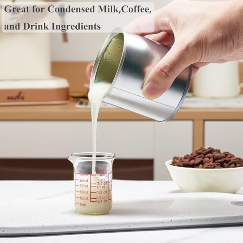 High Borosilicate Glass Measuring Cup with V-Shaped Spout, 30ml (1oz) | Pack of 2 – Precision Glass Measuring Cup for Kitchen & Bar - size: 30 ML/1 OZ(Pack of 2)