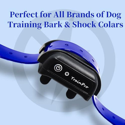 Waterproof TPU Replacement Strap for Dog Training Collar, 27.5 in - color: Blue