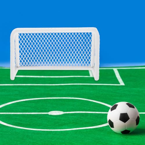 TOYANDONA Miniature Soccer Goal for Dollhouse Convenient Portable Sports Equipment Motor Skills Realistic Design for Indoor Play and Fish Tank Games