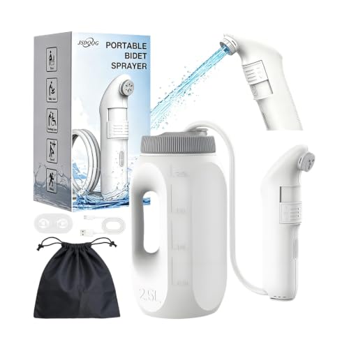 Portable Bidet for Travel, Rechargeable Electric Portable Bidet for Women Men, Large Handheld Bidet Sprayer, 2.5L Peri Bottle,Muslim Shower Camping, shatafa,Hygiene,Postpartum Care, شطاف سفر