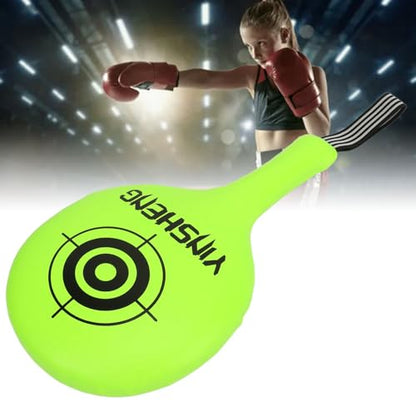 Generic Boxing Target Paddle Kickboxing Striking Target Pad Taekwondo Kick Pad PU EVA Smooth Anti Slip Surface Easy to Carry with and Footwork Feedback for Box - color: Fluorescent Green