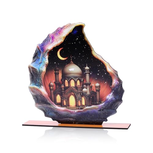 Ramadan Eid Mubarak Table Decorations - Tabletop Signs,Tiered Tray Centerpieces for Islamic Al-Fitr Eid and Ramadan Decor