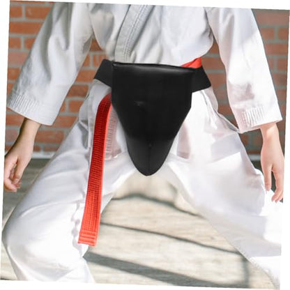 ibasenice Professional Groin Protector for Men, Comfortable Black L Size Crotch Guard for Boxing Muay Thai Taekwondo MMA Martial Arts Training