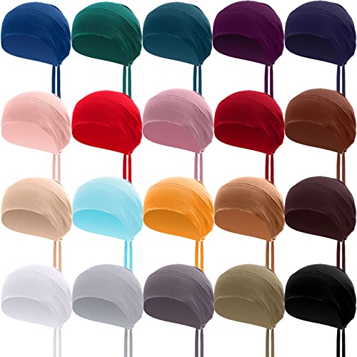 Handepo 20 Pcs Hijab Undercap for Women, Adjustable Non Slip Muslim Inner Cap Cotton Underscarf Tube Bonnet - color: Classic Colors