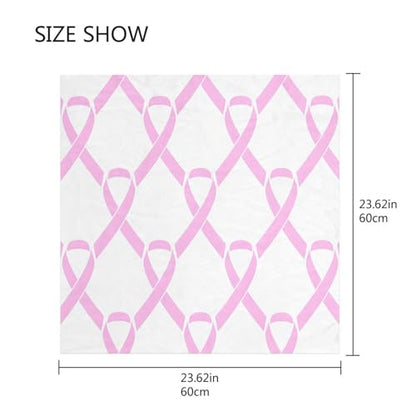 Women's Silk Scarf Square Satin Head Scarves Fashion Neck Scarf Hair Wraps Silk Bandana - color: Cancer Awareness Ribbon