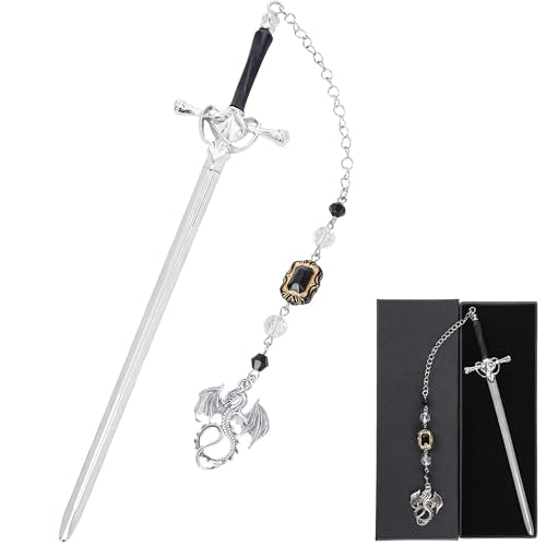 Fantasy Dragon Sword Bookmark - Vintage Metal Dragons Book Marks - style: Dragon
