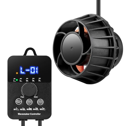 3400GPH Aquarium Wave Maker DC24V Power head with Magnetic Mounting,Wavemaker with Controller for 100-200 Gallon Fish Tanks - size: 20W 3400GPH