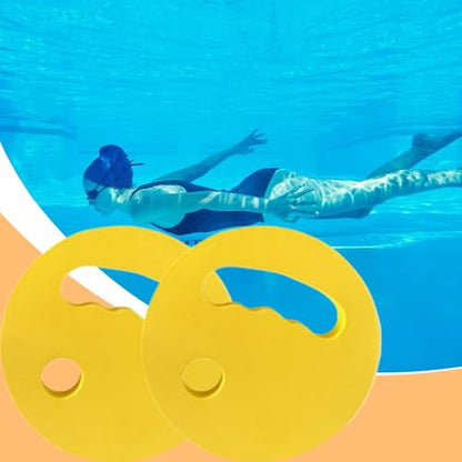 Water Exercise Discs,EVA Foam Floating Aqua Training Disc,Grip Swimming Pool Fitness Discs for Swimming Beginner - color: Yellow