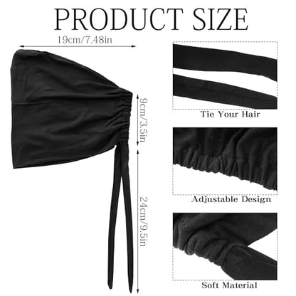 4Pcs Under Hijab Cap Inner Underscarf for Women Under Scarf Hat Adjustable Hijab Cap with Tie Back Closure