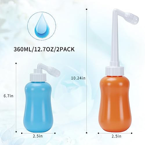 2 Pack Peri Bottle for Postpartum Care, Perineal Recovery and Cleansing After Birth, Personal Hygiene Bidet, 12.7OZ