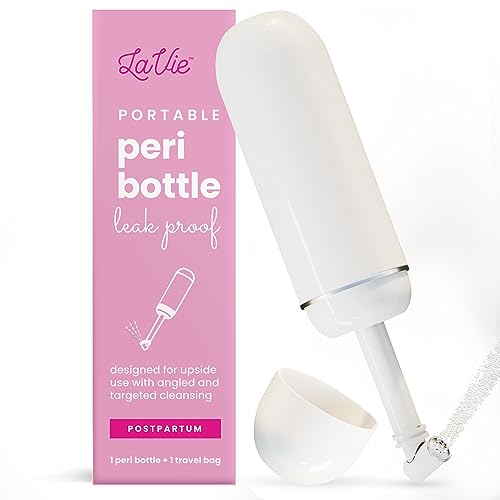 LaVie Peri Bottle for Postpartum Care, Portable Bidet, Upside Down Spray Bottle for Relief, Tears, and Hemorrhoids After Birth, Postpartum Essential