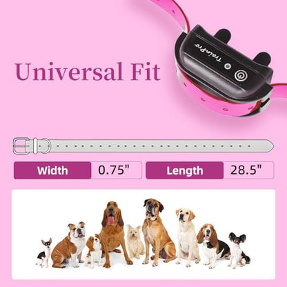 Waterproof TPU Replacement Strap for Dog Training Collar, 27.5 in - color: Pink
