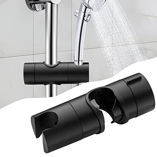 Shower Head Holder for Slide Bar Adjustable,18-25MM O.D. Black | Hand Shower Bracket Holder for Slide Bar Slider Clamp Bathroom Replacement,360 Degree Rotation Sprayer Holder
