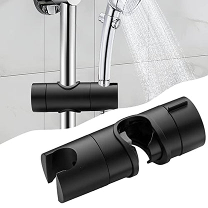 Shower Head Holder for Slide Bar Adjustable,18-25MM O.D. Black | Hand Shower Bracket Holder for Slide Bar Slider Clamp Bathroom Replacement,360 Degree Rotation Sprayer Holder