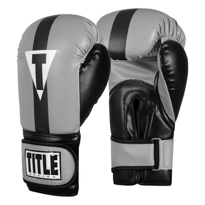 Title Boxing World Bag Boxing Gloves - color: Black/Grey, size: 14 oz